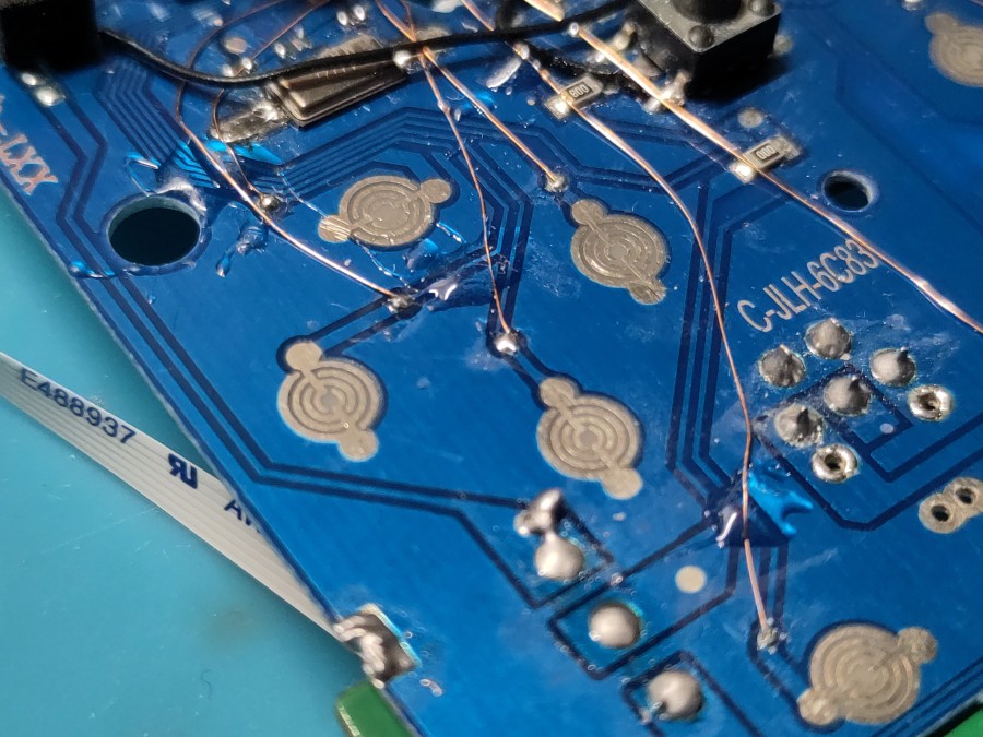 Soldering buttons